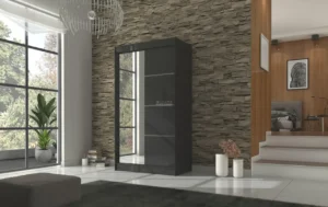 Garderobna omara Gilton z drsnimi vrati 120 cm - slika 3