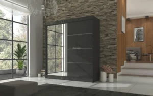 Garderobna omara Gilton z drsnimi vrati 200 cm - slika 3