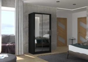 Garderobna omara Nevio z drsnimi vrati 100 cm - slika 10
