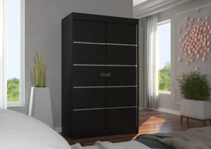 Garderobna omara Benisso z drsnimi vrati 120 cm - slika 11