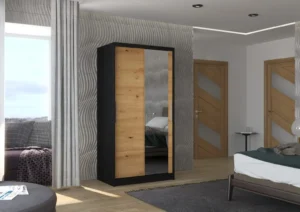 Garderobna omara Baros z drsnimi vrati 100 cm - slika 9