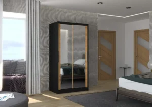 Garderobna omara Nevio z drsnimi vrati 100 cm - slika 11