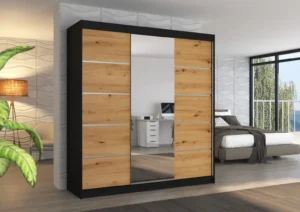 Garderobna omara Bergen z drsnimi vrati 200 cm - slika 10