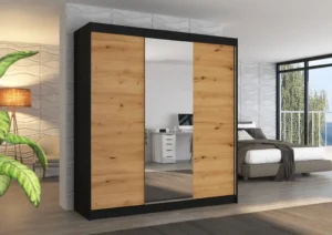 Garderobna omara Santiago z drsnimi vrati 200 cm - slika 3