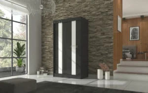 Garderobna omara Karen z drsnimi vrati 120 cm - slika 4