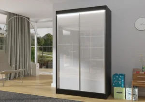Garderobna omara Rodson z drsnimi vrati 120 cm - slika 2