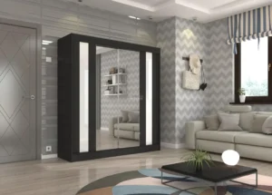 Garderobna omara Keita z drsnimi vrati 200 cm - slika 6