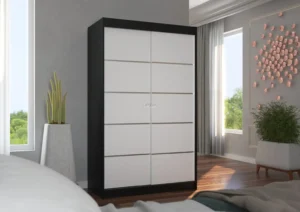 Garderobna omara Benisso z drsnimi vrati 120 cm - slika 9