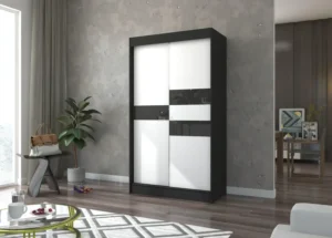 Garderobna omara Batia z drsnimi vrati 120 cm - slika 4