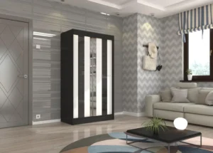 Garderobna omara Keita z drsnimi vrati 120 cm - slika 6