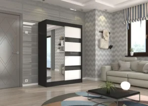 Garderobna omara Toura z drsnimi vrati 150 cm - slika 7