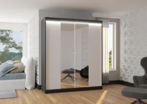 Garderobna omara Balance z drsnimi vrati 180 cm - slika 4