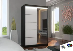 Garderobna omara Nicea z drsnimi vrati 120 cm - slika 6