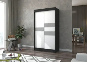 Garderobna omara Batia z drsnimi vrati 120 cm - slika 3