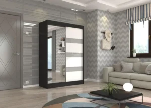 Garderobna omara Toura z drsnimi vrati 150 cm - slika 6
