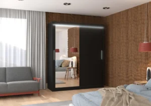 Garderobna omara Tom z drsnimi vrati 180 cm - slika 5