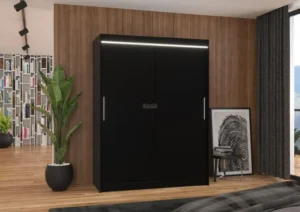 Garderobna omara Denver z drsnimi vrati 150 cm - slika 5