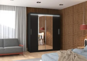 Garderobna omara Dallas z drsnimi vrati 180 cm - slika 6