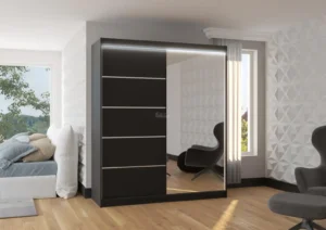 Garderobna omara Caro z drsnimi vrati 180 cm - slika 7