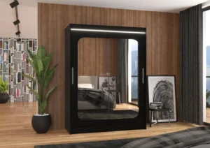 Garderobna omara Permo z drsnimi vrati 150 cm - slika 8