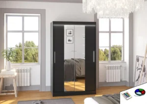 Garderobna omara Santos z drsnimi vrati 120 cm - slika 5