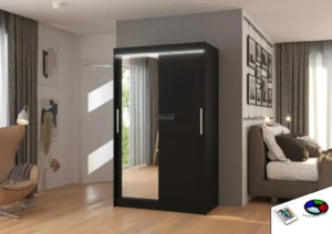 Garderobna omara Bario z drsnimi vrati 120 cm - slika 4