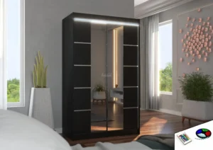 Garderobna omara Genua z drsnimi vrati 120 cm - slika 7