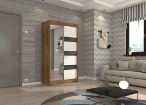 Garderobna omara Toura z drsnimi vrati 120 cm - slika 4