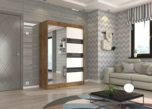 Garderobna omara Toura z drsnimi vrati 150 cm - slika 5