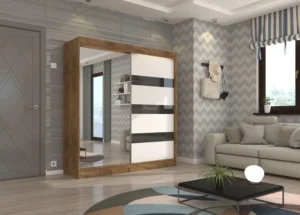 Garderobna omara Toura z drsnimi vrati 200 cm - slika 5