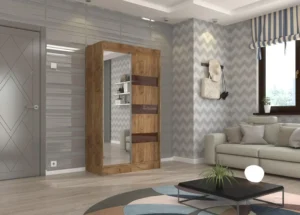 Garderobna omara Toura z drsnimi vrati 120 cm - slika 5
