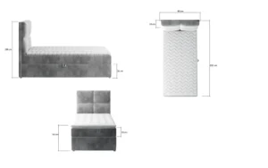 Boxspring postelja Iva 90 x 200 - slika 19