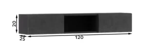 Dnevni regal ležeči Lanazzi 120 cm - slika 7