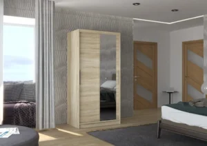 Garderobna omara Baros z drsnimi vrati 100 cm - slika 4