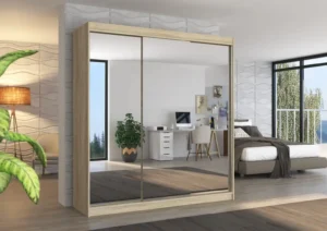 Garderobna omara Austin z drsnimi vrati 200 cm - slika 3