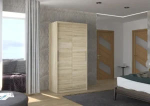 Garderobna omara Asten z drsnimi vrati 100 cm - slika 5