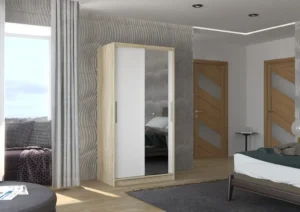 Garderobna omara Baros z drsnimi vrati 100 cm - slika 5