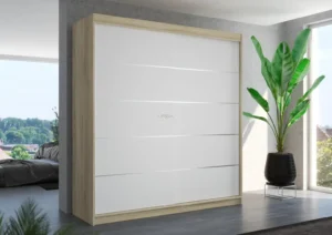Garderobna omara Esteva z drsnimi vrati 200 cm - slika 7
