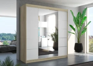 Garderobna omara Dalmatia z drsnimi vrati 200 cm - slika 6