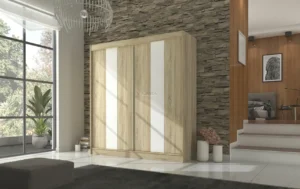 Garderobna omara Karen z drsnimi vrati 200 cm - slika 3