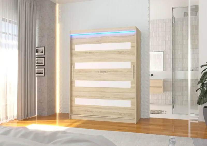 Sonoma+Biały lacobel+Led