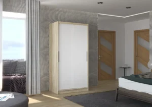 Garderobna omara Asten z drsnimi vrati 100 cm - slika 4