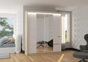 Garderobna omara Traves z drsnimi vrati 180 cm - slika 3