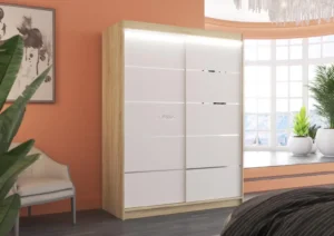 Garderobna omara Luft z drsnimi vrati 150 cm - slika 3