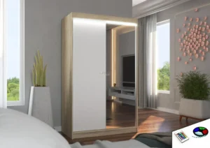 Garderobna omara Rewena z drsnimi vrati 120 cm - slika 3