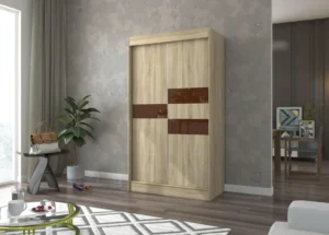 Garderobna omara Batia z drsnimi vrati 120 cm - slika 5