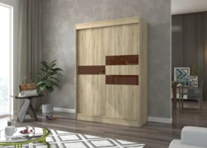 Garderobna omara Batia z drsnimi vrati 150 cm - slika 3