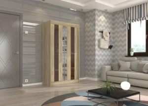 Garderobna omara Keita z drsnimi vrati 120 cm - slika 4