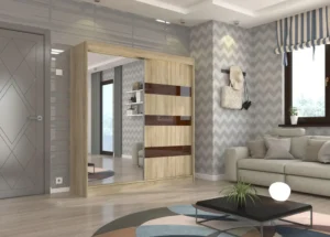 Garderobna omara Toura z drsnimi vrati 200 cm - slika 4