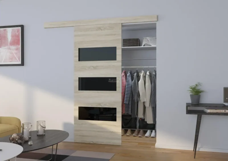 Sonoma+Czarny Lacobel